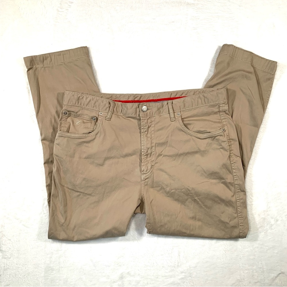 Daniel Cremieux Men’s Khaki Chino Pants‎ Size 36x32 Flat Front Prince Slim Fit